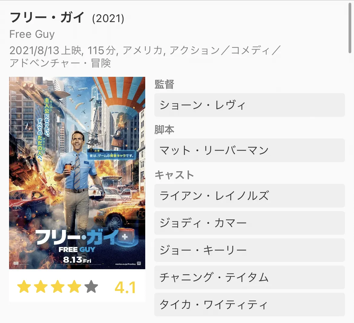1月、ちょっと映画観すぎましたの画像