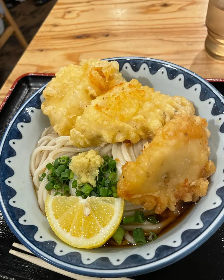 鶏天ぶっかけうどん